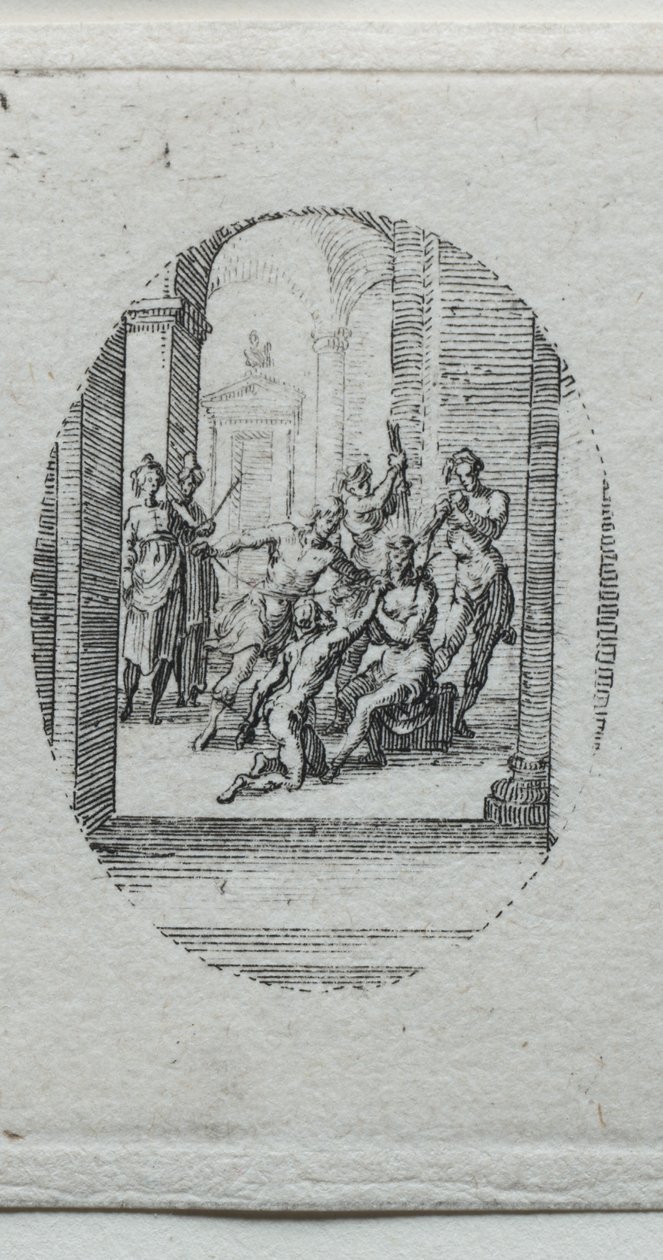 Los Misterios de la Pasión: Cristo Coronado de Espinas de Jacques Callot