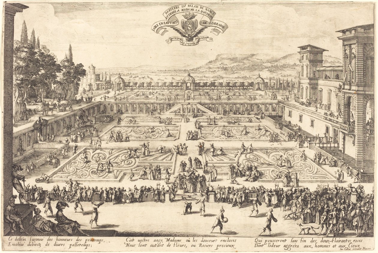 Los Jardines del Palacio en Nancy de Jacques Callot