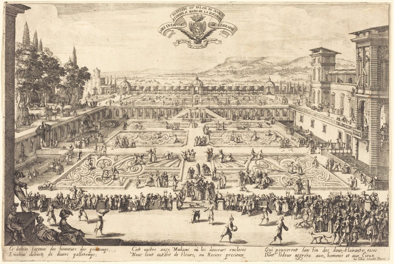 Los jardines del palacio de Nancy de Jacques Callot