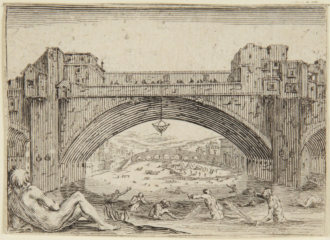 El Ponte Vecchio, Florencia de Jacques Callot