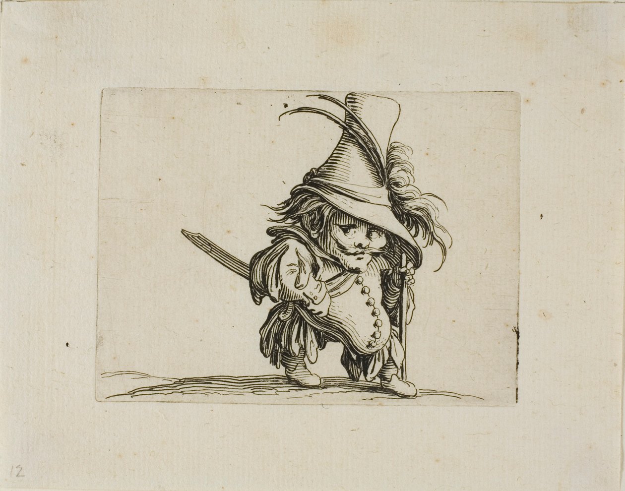 El hombre barrigón con un sombrero alto, de Varie Figure Gobbi de Jacques Callot