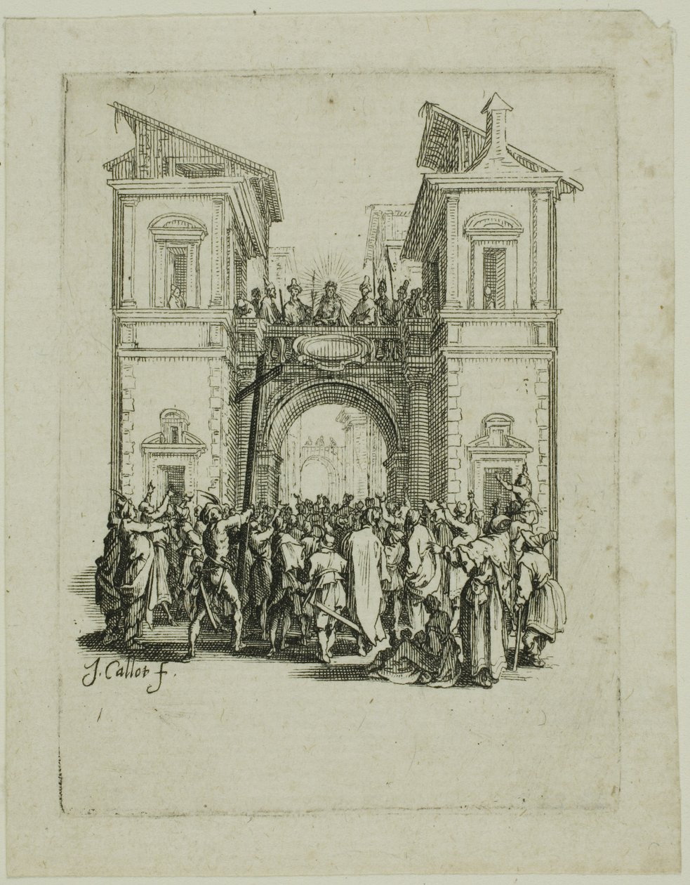 La Presentación al Pueblo, de La Pequeña Pasión de Jacques Callot