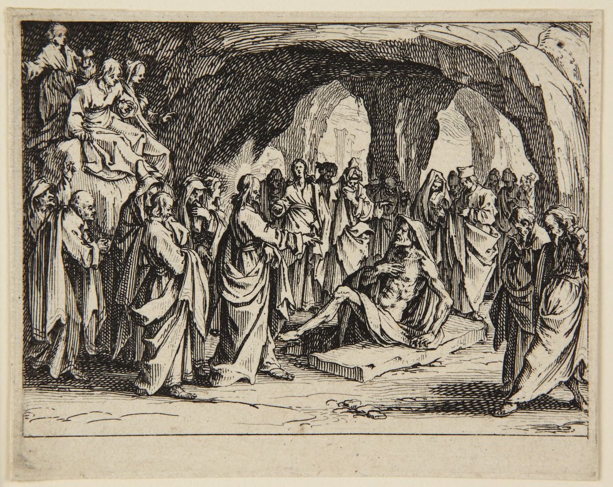 La resurrección de Lázaro de Jacques Callot