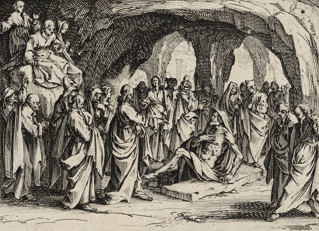 La resurrección de Lázaro de Jacques Callot