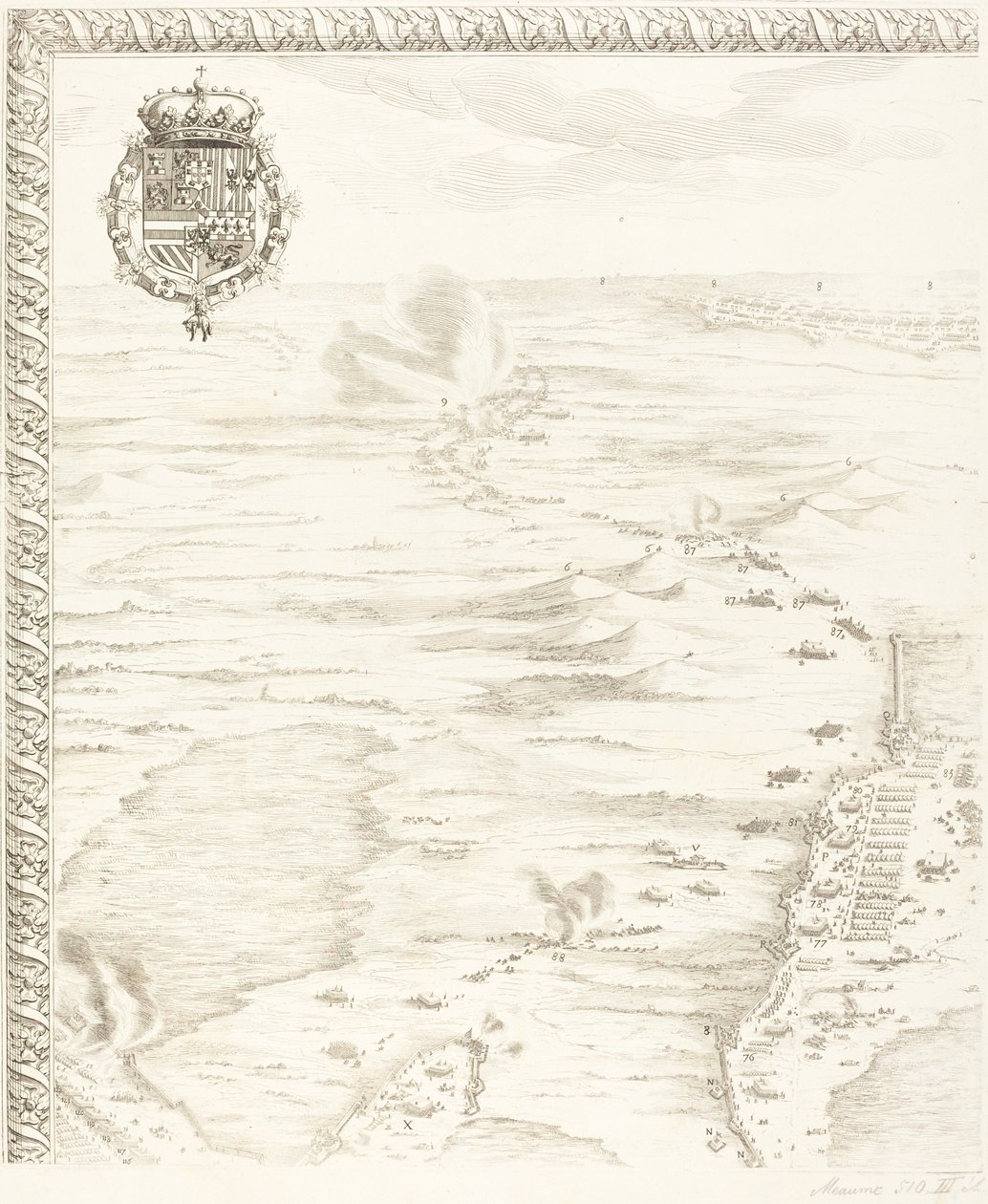 El sitio de Breda [lámina 1 de 6] de Jacques Callot