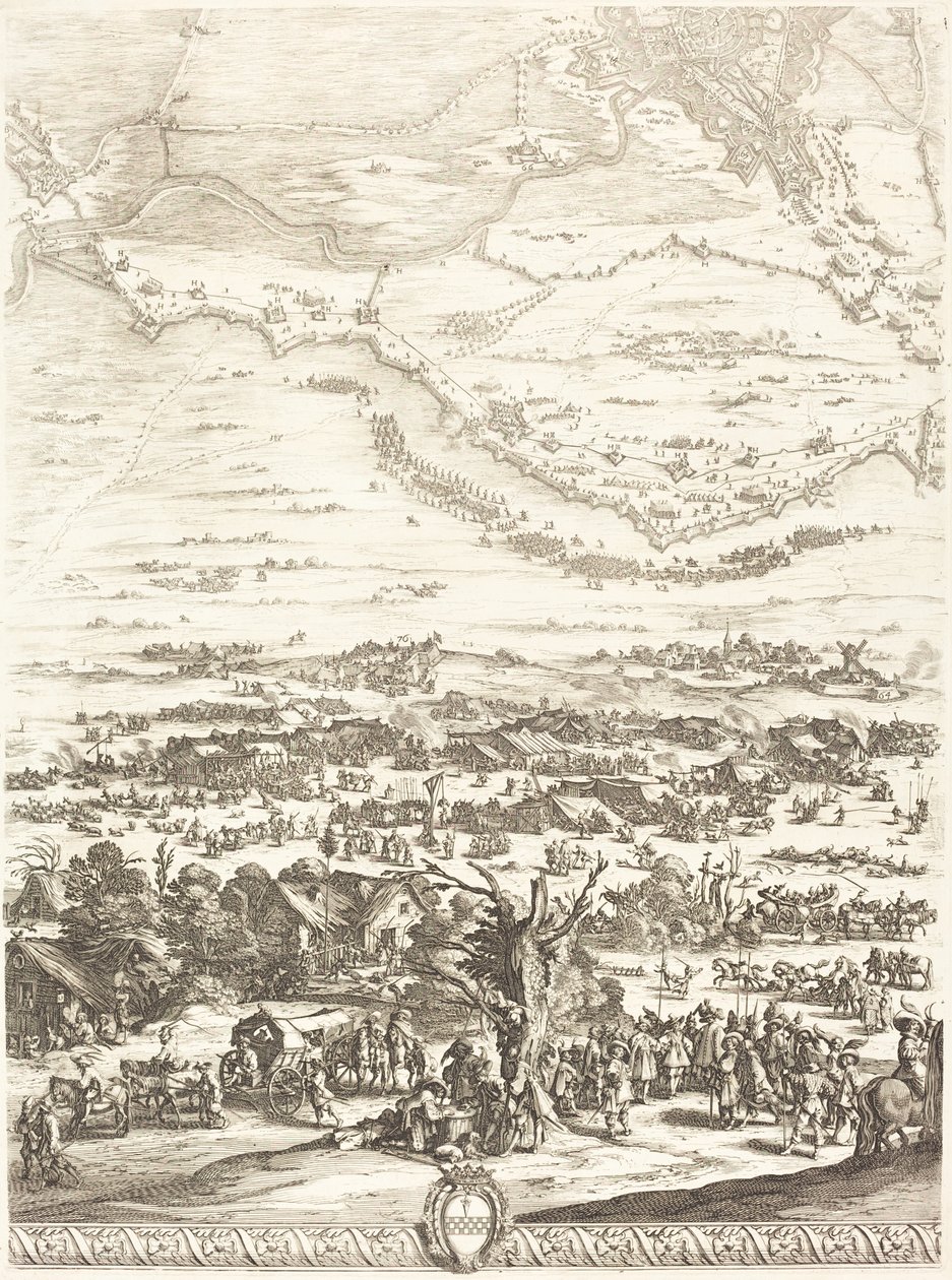 El sitio de Breda [lámina 5 de 6] de Jacques Callot