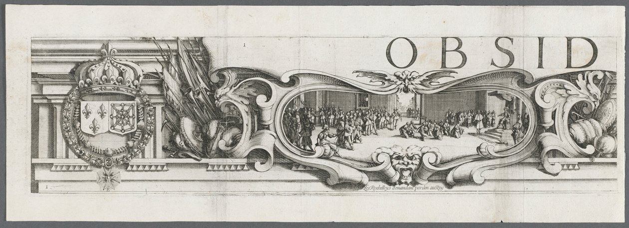 El asedio de La Rochelle: Placa 1, 1628-1630 de Jacques Callot
