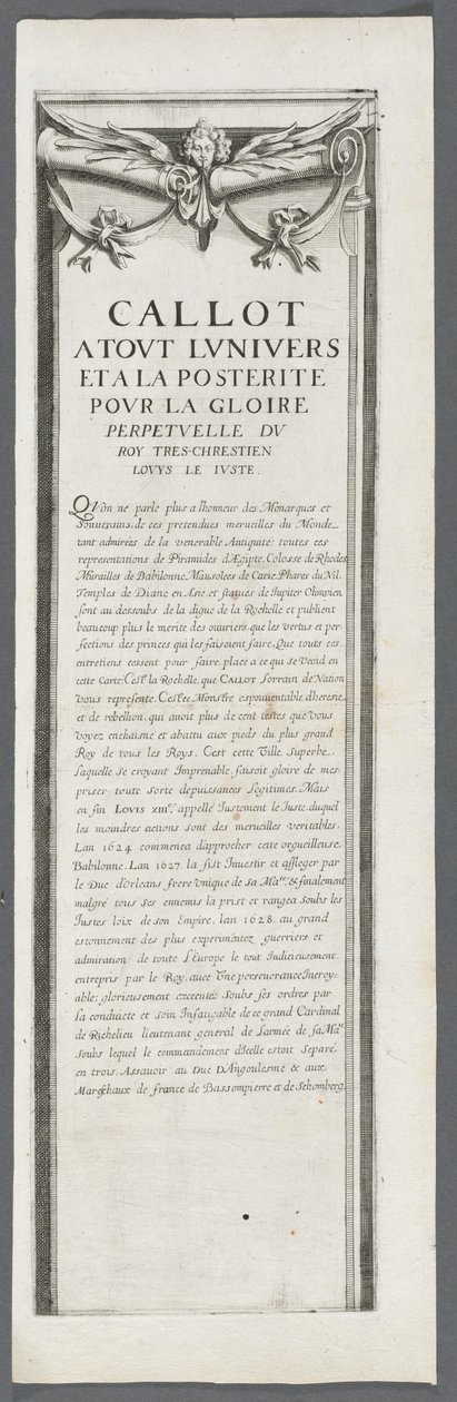 El sitio de La Rochelle: Placa 4 de Jacques Callot
