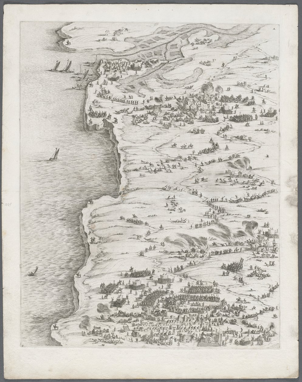 El Asedio de La Rochelle: Placa 5, 1628-1630 de Jacques Callot