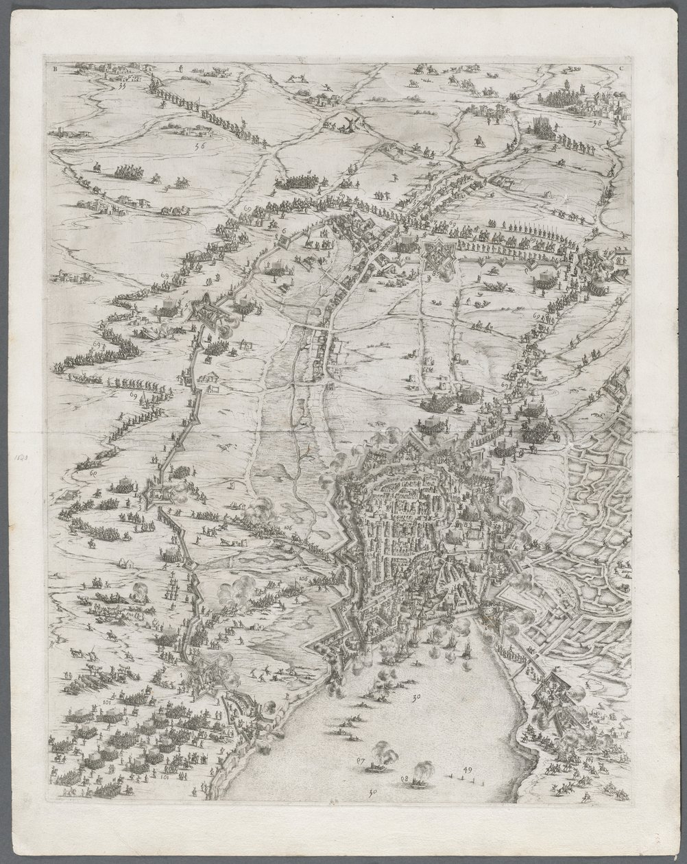 El asedio de La Rochelle: Placa 6, 1628-1630 de Jacques Callot
