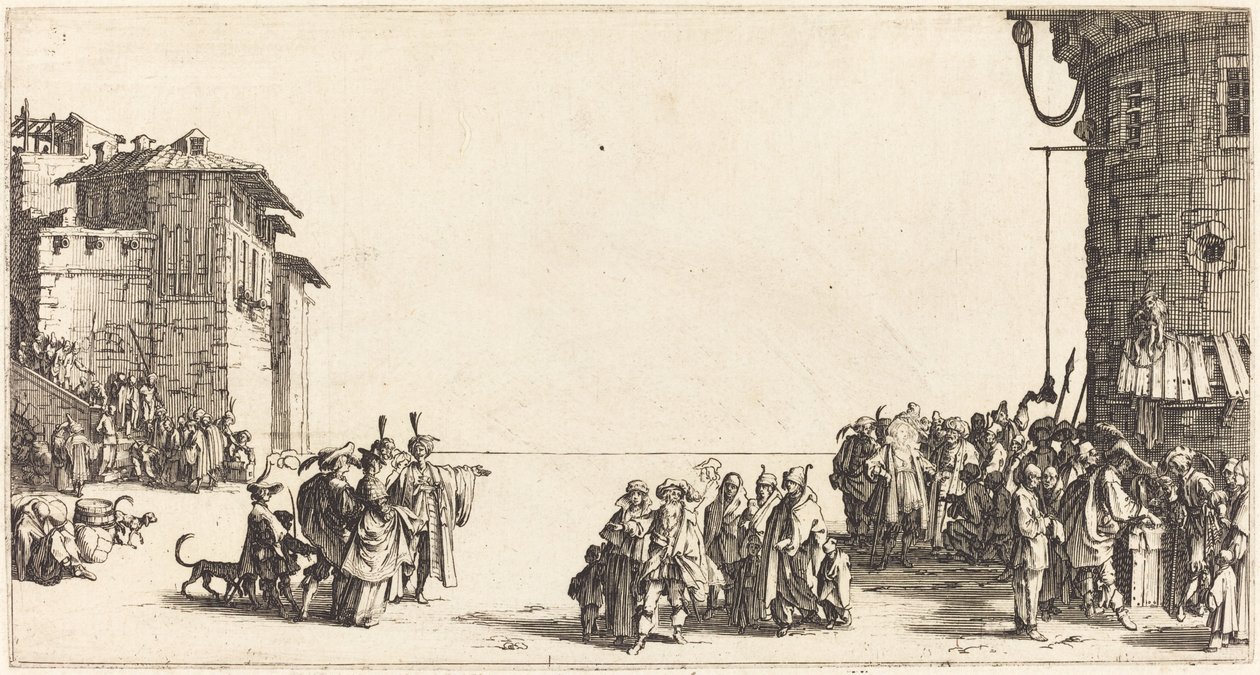 El mercado de esclavos, 1620 de Jacques Callot