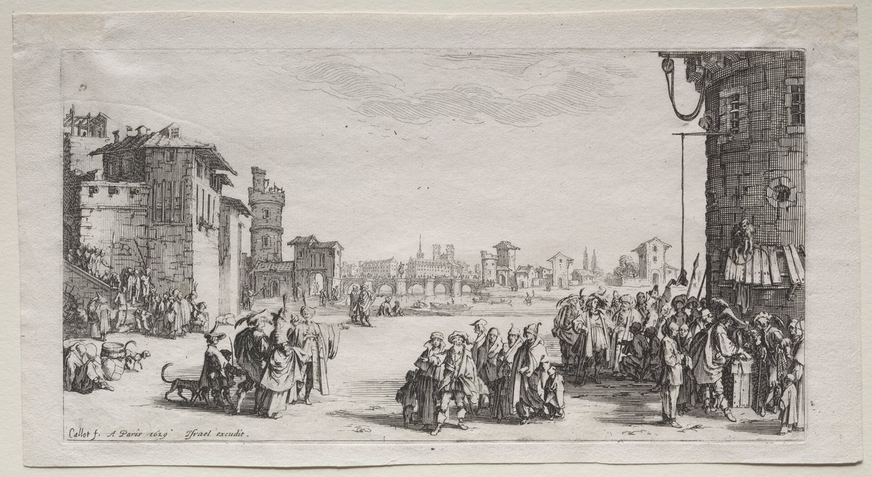 El mercado de esclavos, 1629 de Jacques Callot