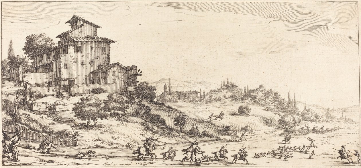 La caza del ciervo de Jacques Callot