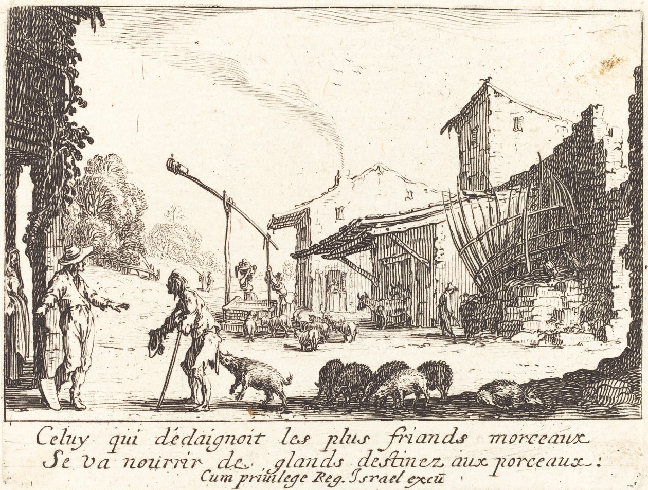 El porquero, 1635 de Jacques Callot