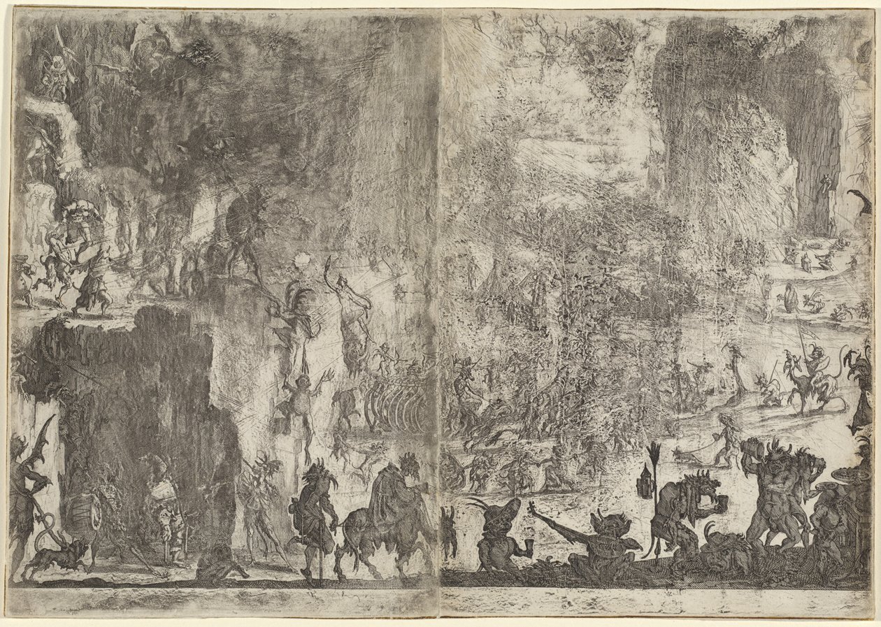 La tentación de San Antonio (primera versión) de Jacques Callot