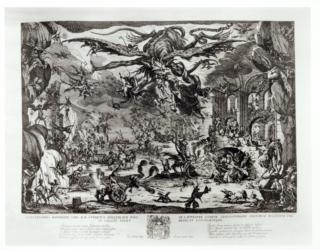 La tentación de San Antonio, siglo XVII de Jacques Callot