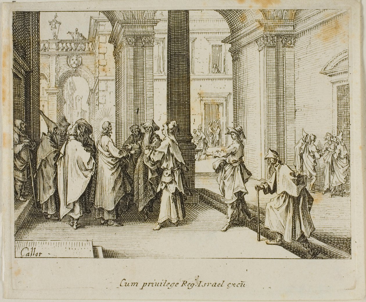 El tributo al César, del Nuevo Testamento de Jacques Callot