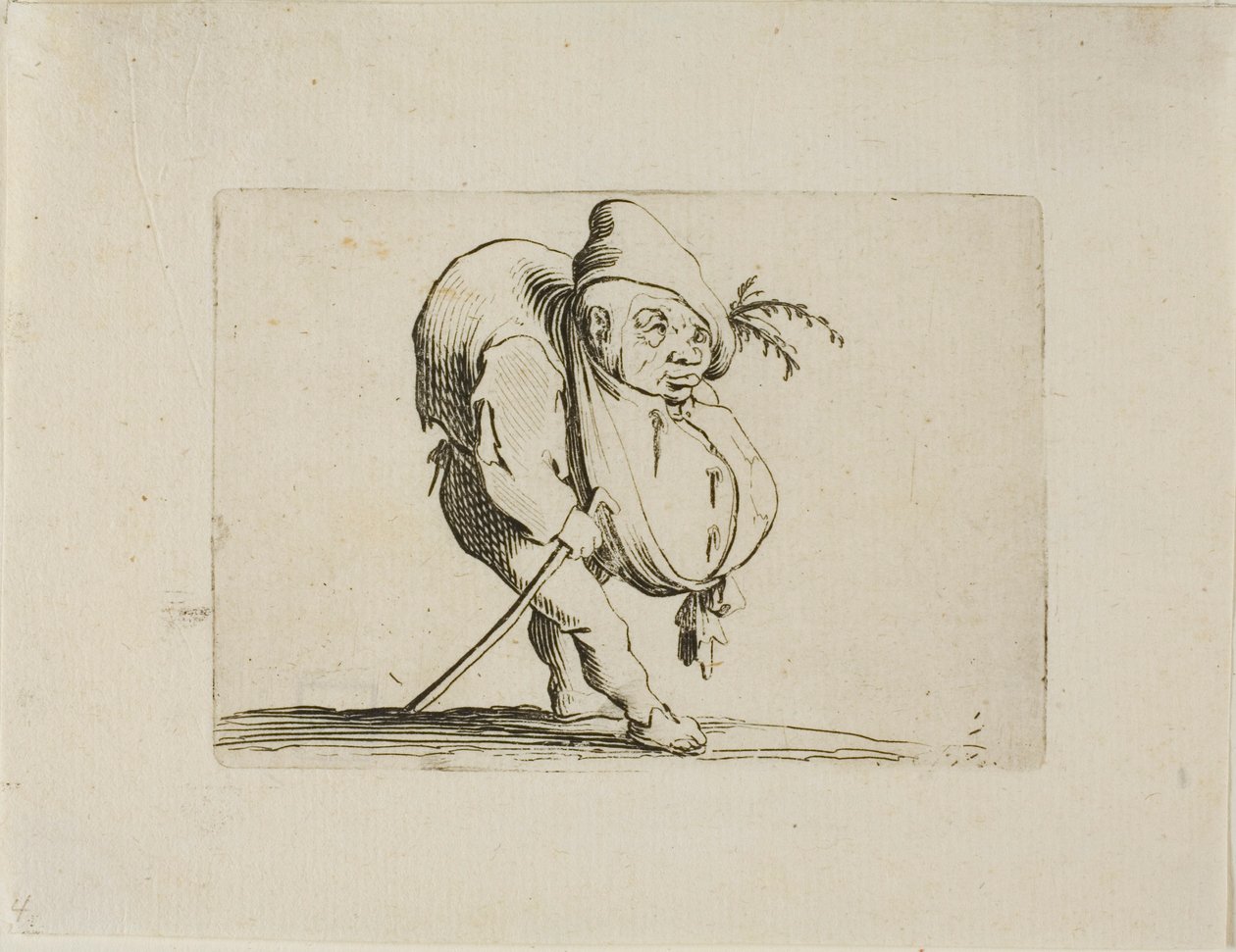 El desigual con un bastón, de Varie Figure Gobbi de Jacques Callot