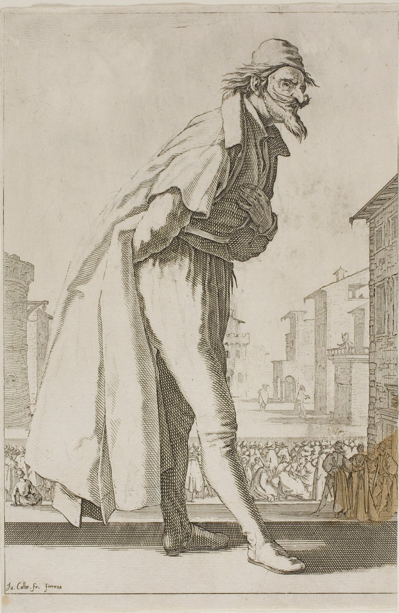 El molino de agua, de varias escenas diseñadas en Florencia de Jacques Callot