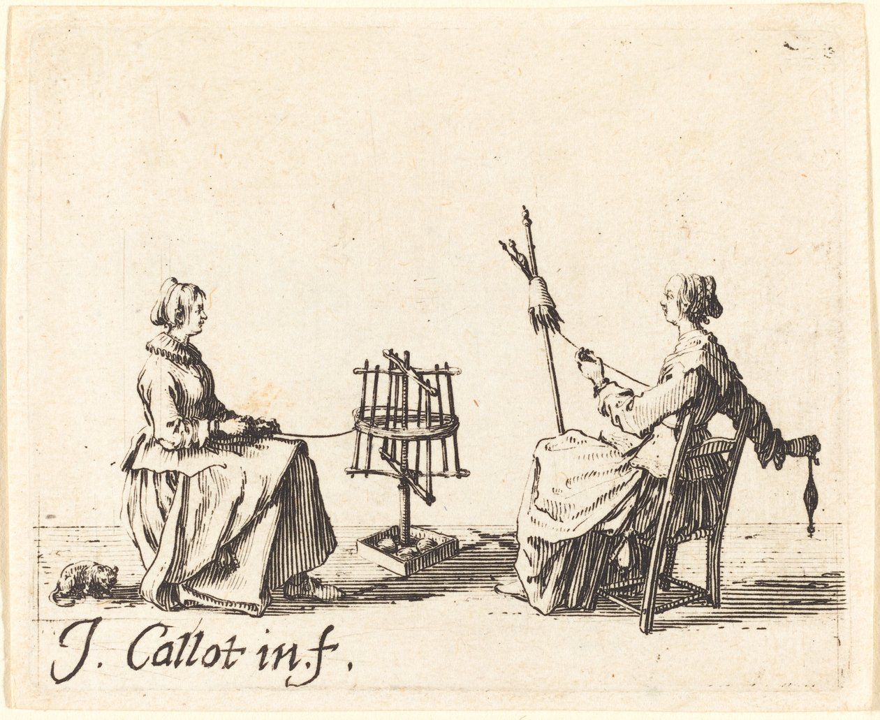 La Enrolladora y la Hilandera de Jacques Callot