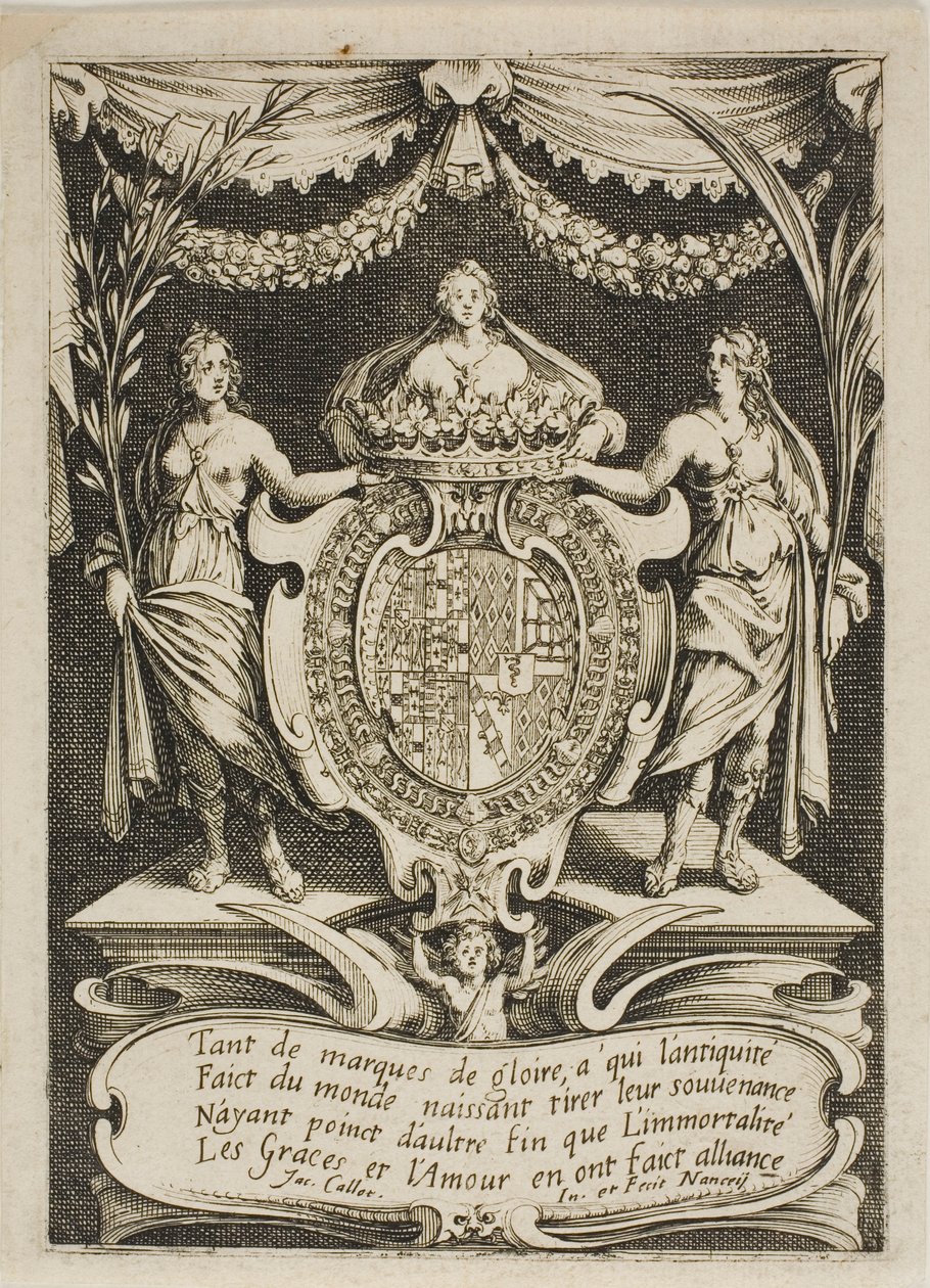 Página de Título, de Combate en la Barrera de Jacques Callot