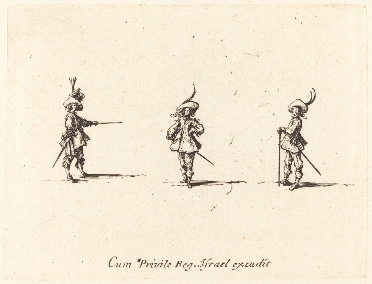 Ejercicio sin armas, 1634-1635 de Jacques Callot