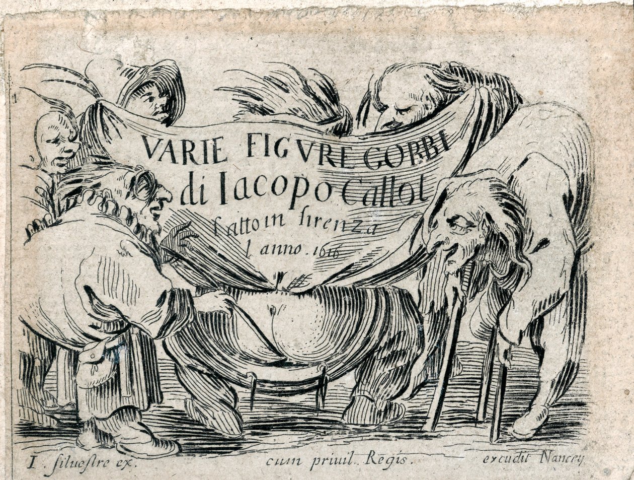 Varie Figure Gobbi, portada de 21 grabados ... (grabado) de Jacques Callot