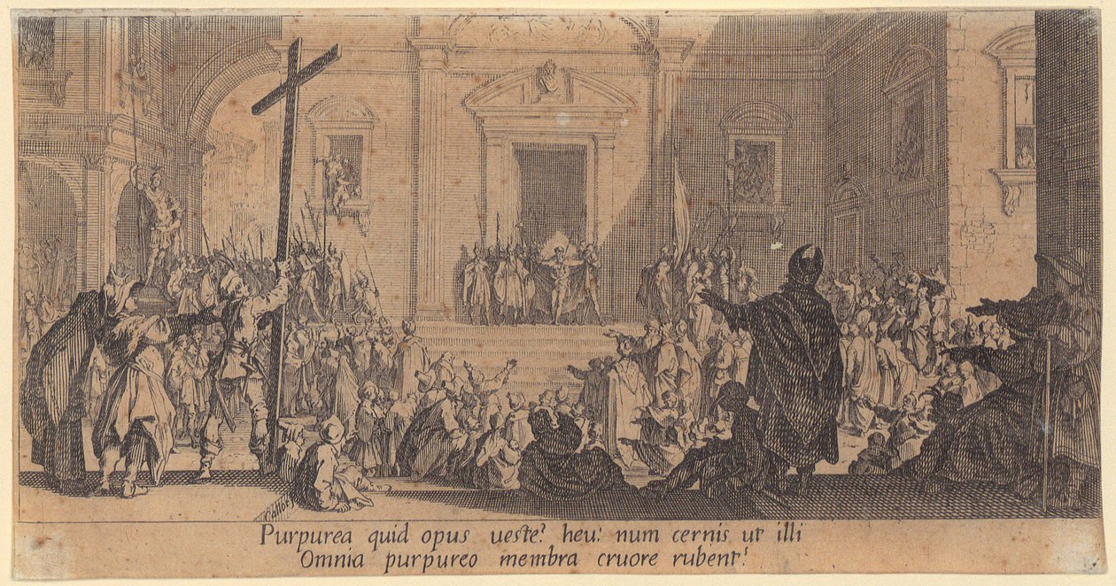 La condena de Cristo, lámina 3 de la serie «La Gran Pasión» de Jacques Callot