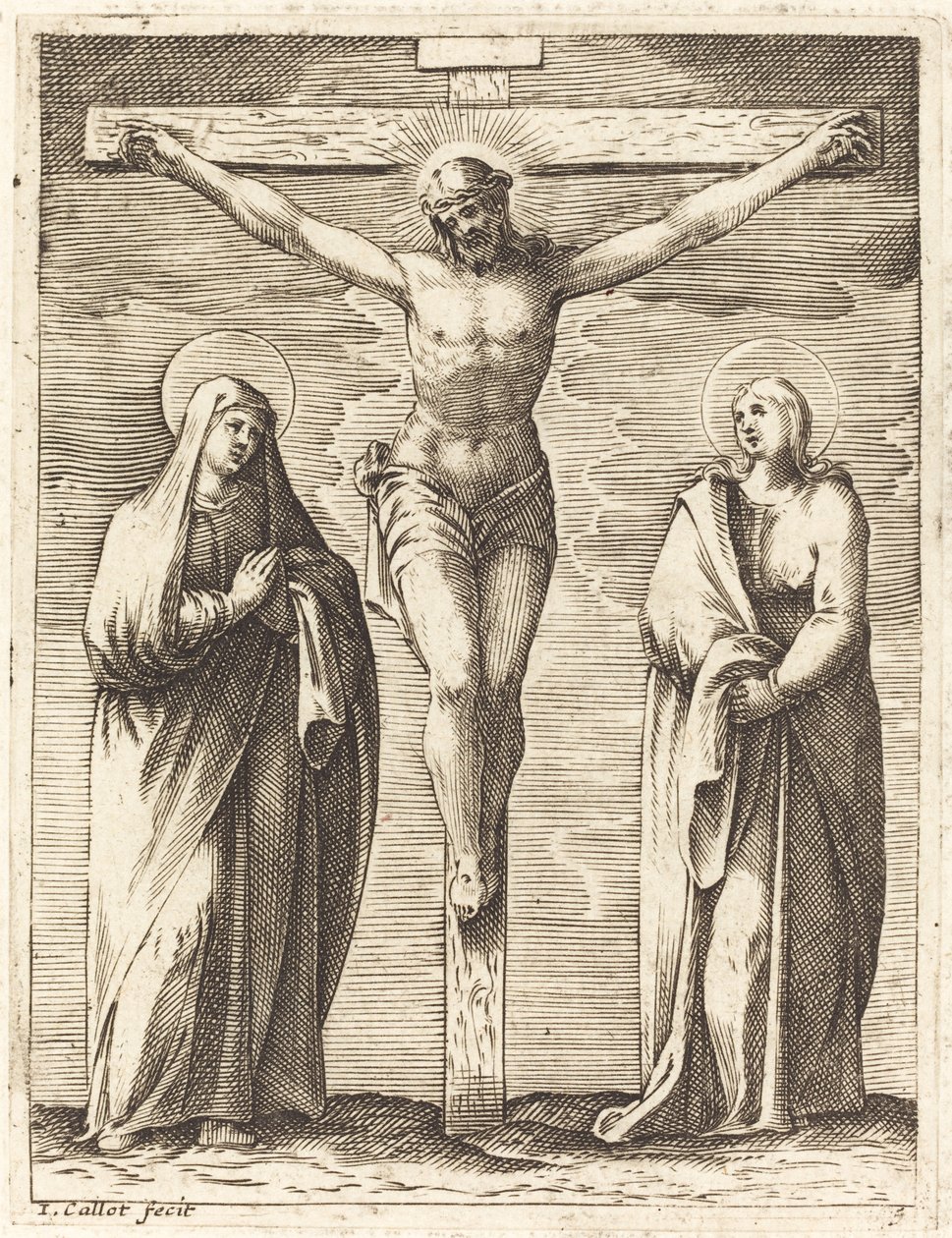 La Virgen y San Juan al pie de la cruz de Jacques Callot