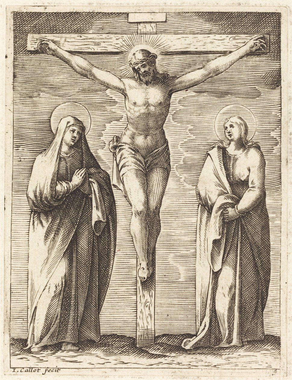 La Virgen y San Juan al pie de la cruz de Jacques Callot