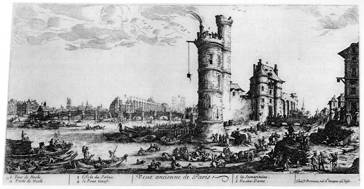 Vista antigua de París, c1615-1635 1924 de Jacques Callot