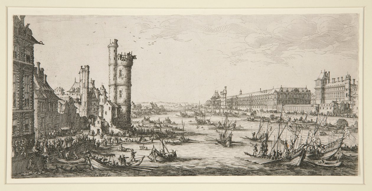 vista del louvre de Jacques Callot