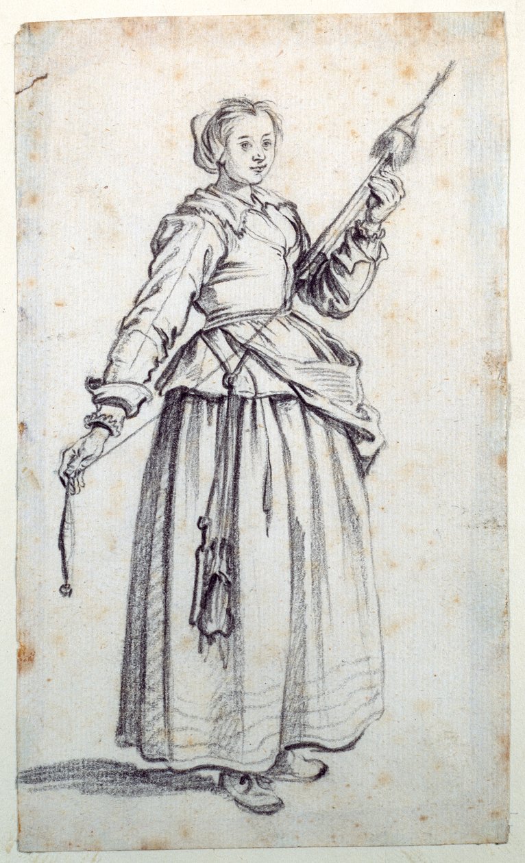 Mujer con huso de Jacques Callot