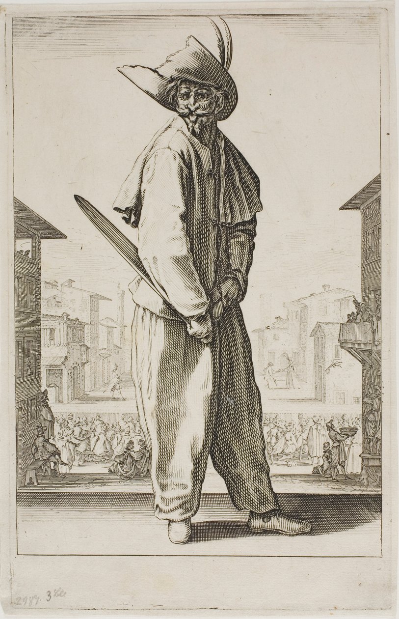 Zanni, de Tres cómicos italianos de Jacques Callot