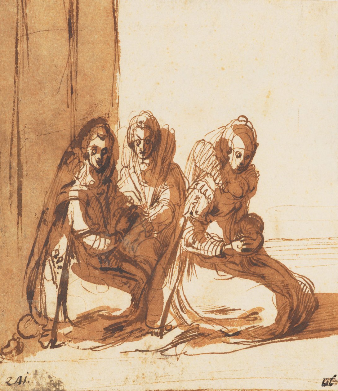 Mujeres sentadas de Jacques Callot