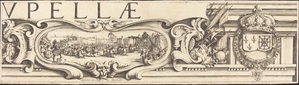 El asedio de La Rochelle [placa 3 de 16; conjunto comprende 1952.8.97-112] de Jacques Callot and Abraham Bosse