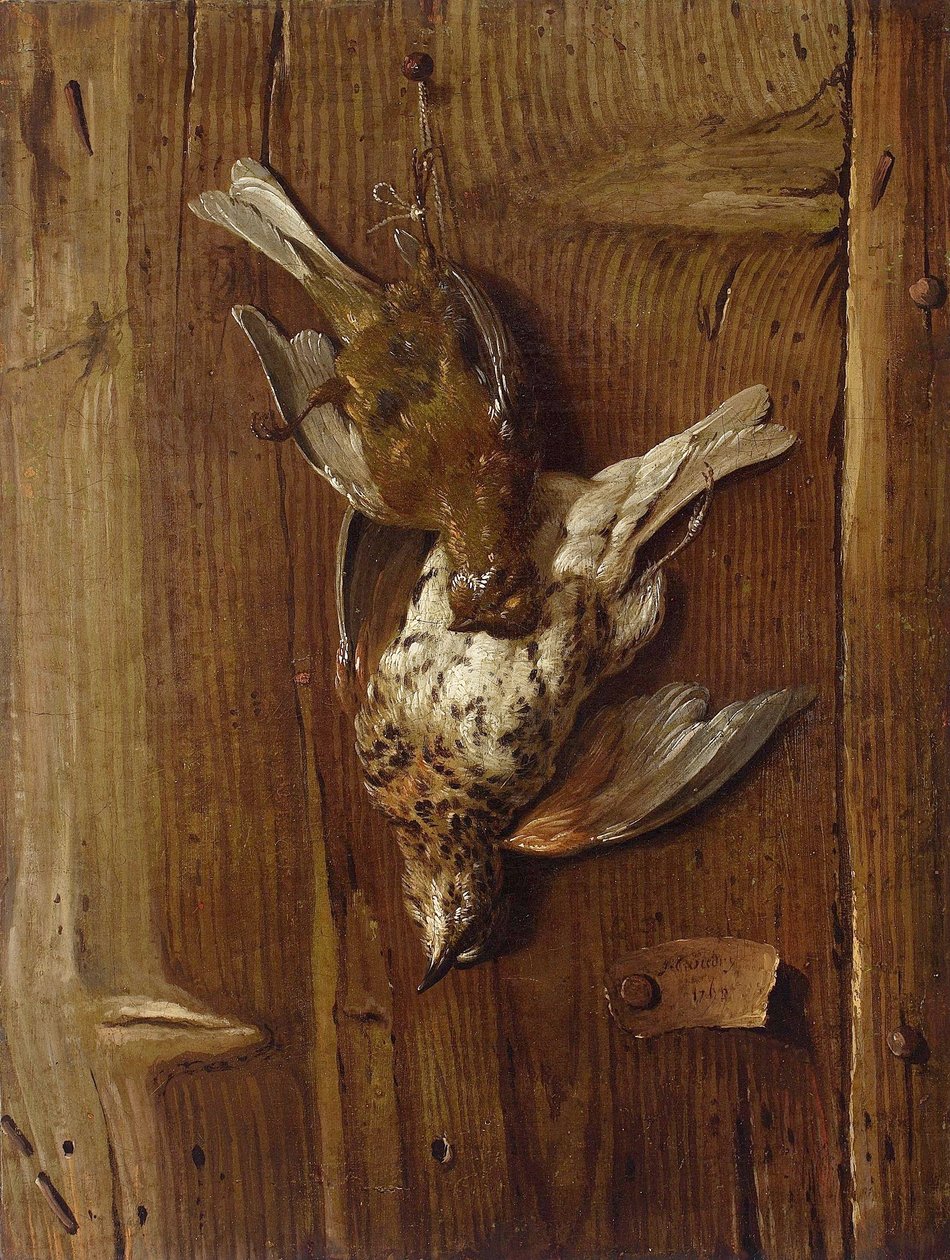 Aves muertas (zorzales y zorzales comunes) de Jacques Charles Oudry