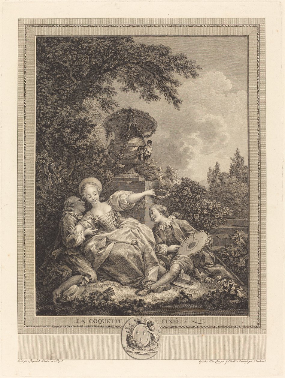 La coqueta fija de Jacques Couché and Jean Dambrun after Jean Honoré Fragonard