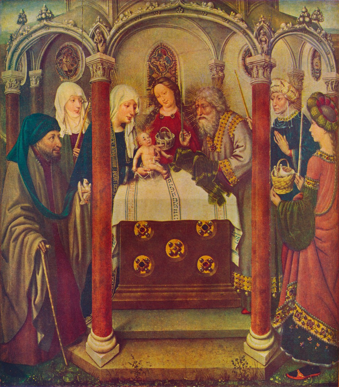 La presentación de Cristo en el templo, siglo XV de Jacques Daret