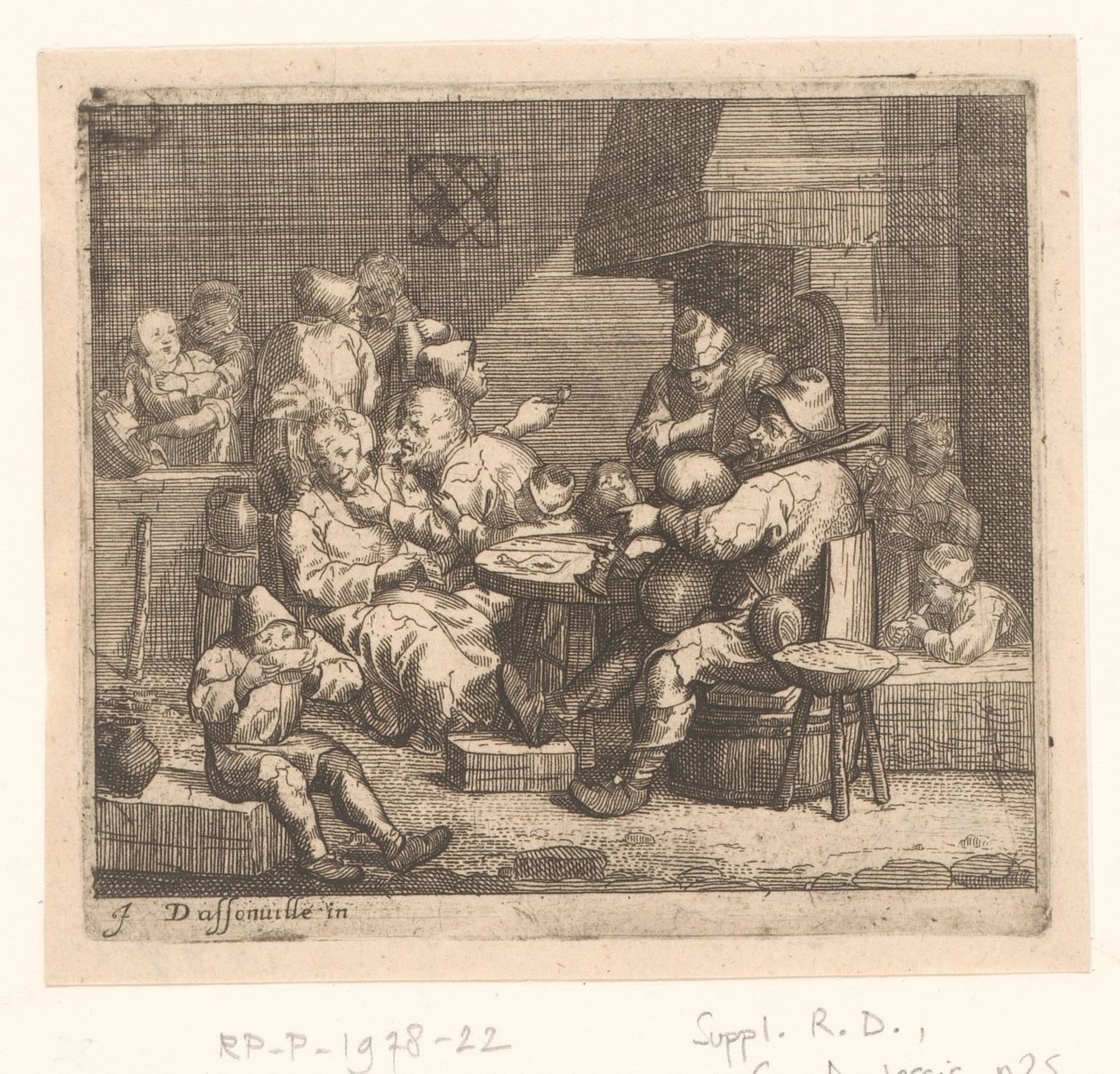 Escena en una posada de Jacques Dassonville (attributed to)