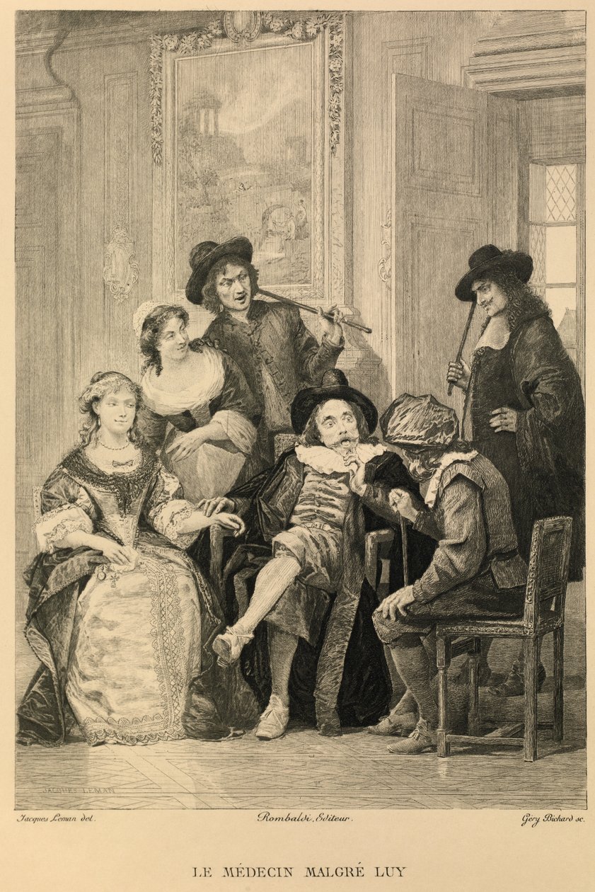 Le medecin malgre lui de Moliere de Jacques Edmond Leman