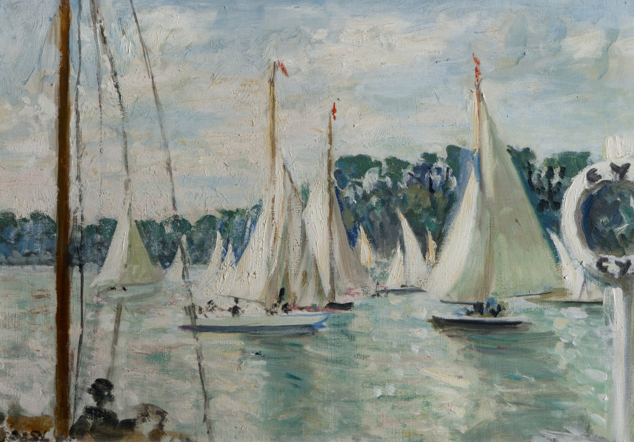 Yates de carrera en el Sena de Jacques Emile Blanche
