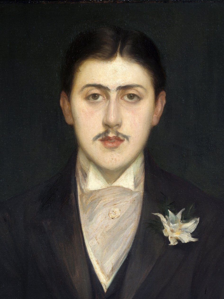 Detalle del retrato de Marcel Proust de Jacques Emile Blanche