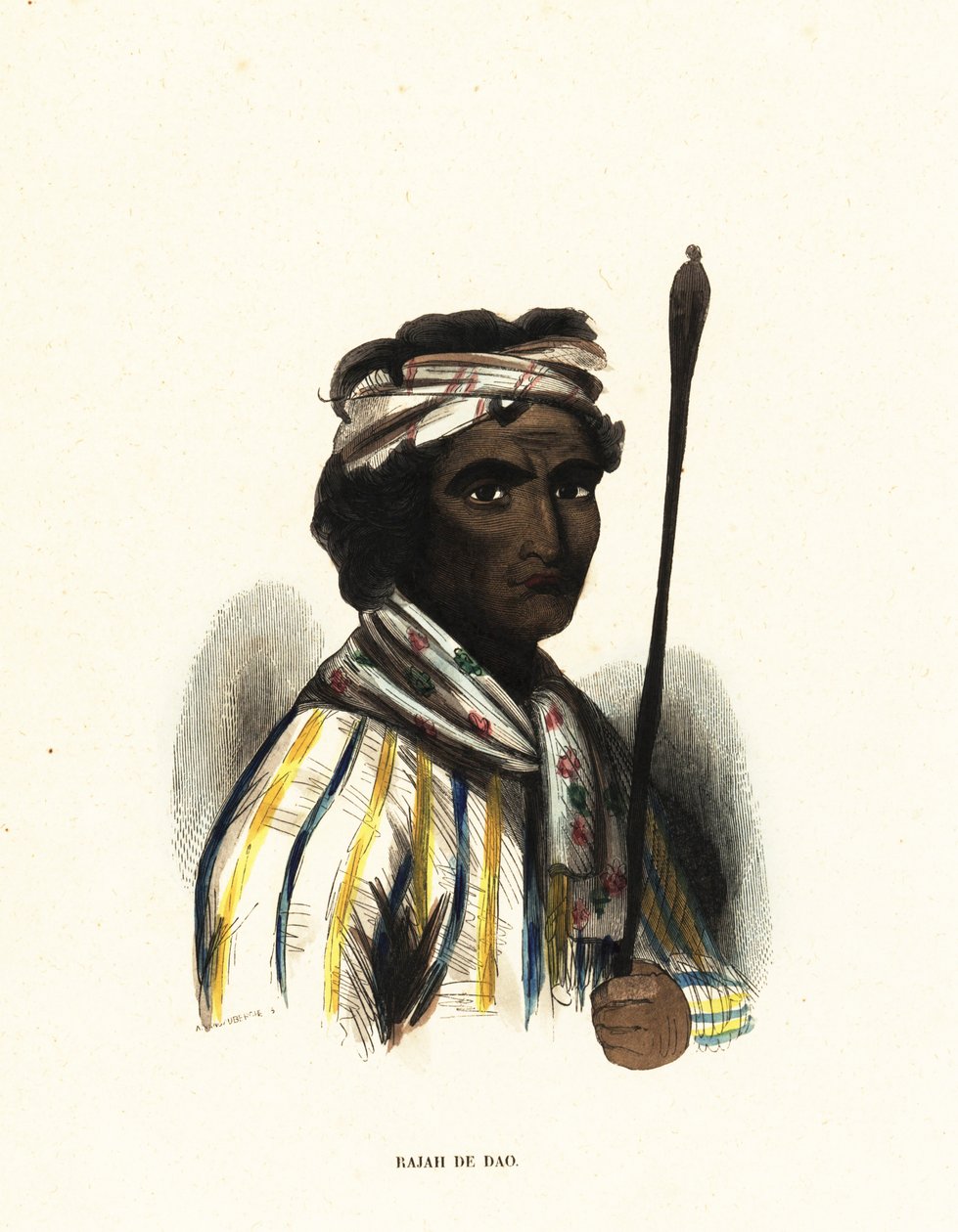 Make-Tetti, Raja de Dao, Islas Molucas, Indonesia de Jacques Etienne Victor (after) Arago