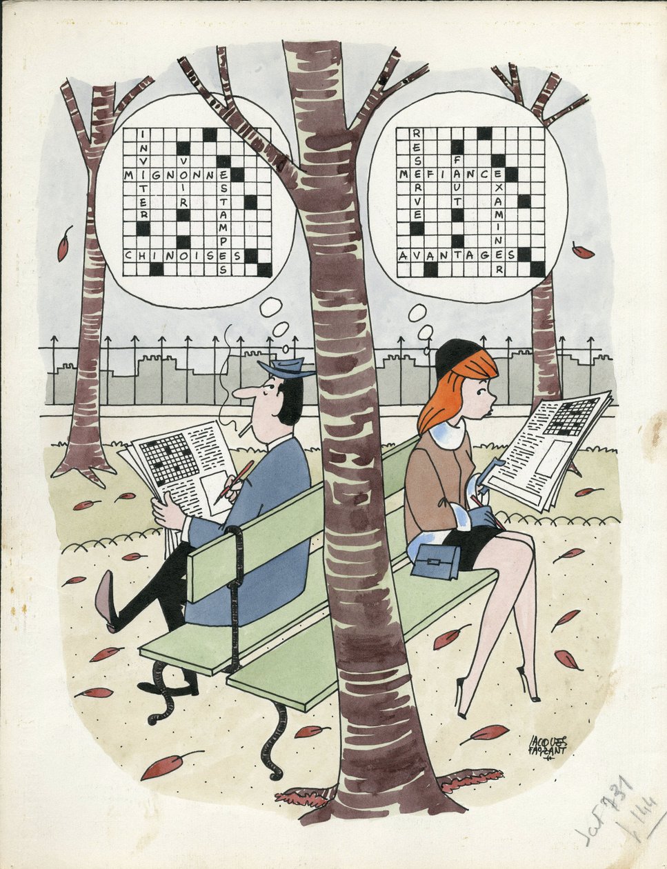 Días de Francia, satíricos en colores de Jacques Faizant