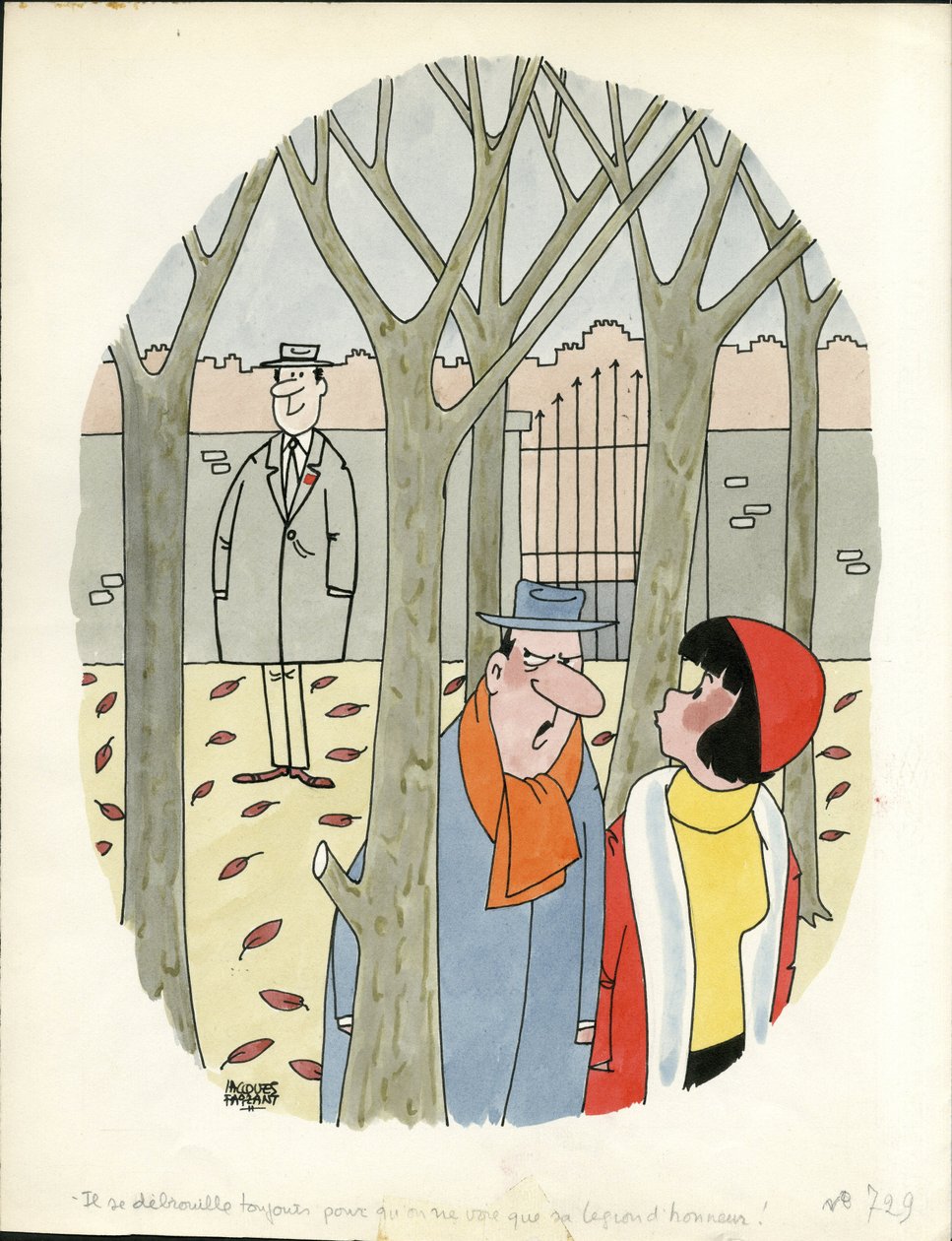 Días de Francia, satírica en colores de Jacques Faizant