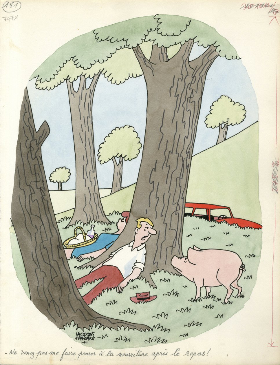 Días de Francia, satírica en colores de Jacques Faizant