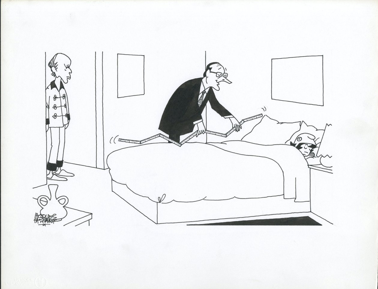 Le Figaro, sátira en blanco y negro de Jacques Faizant
