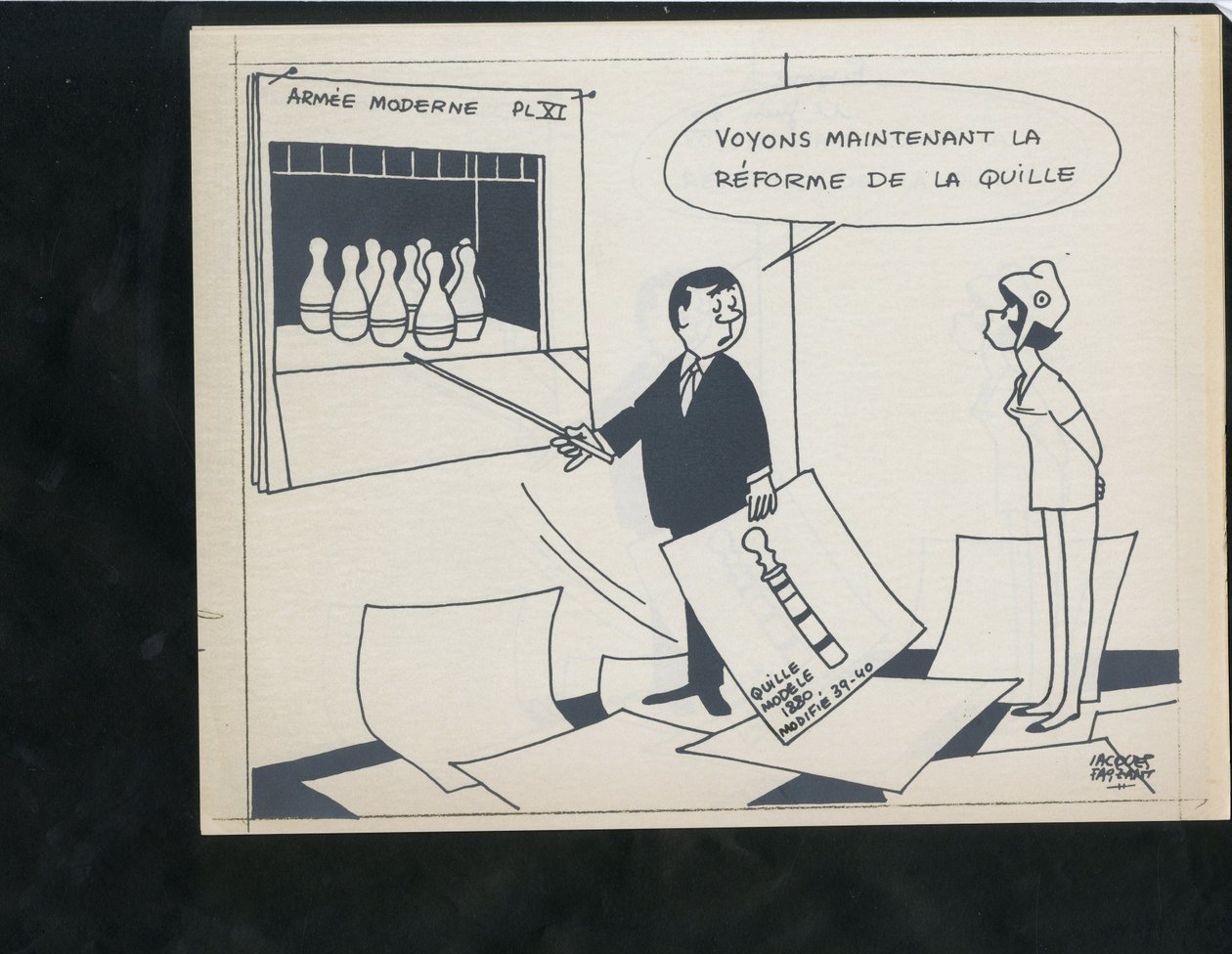Le Figaro, sátira en blanco y negro de Jacques Faizant