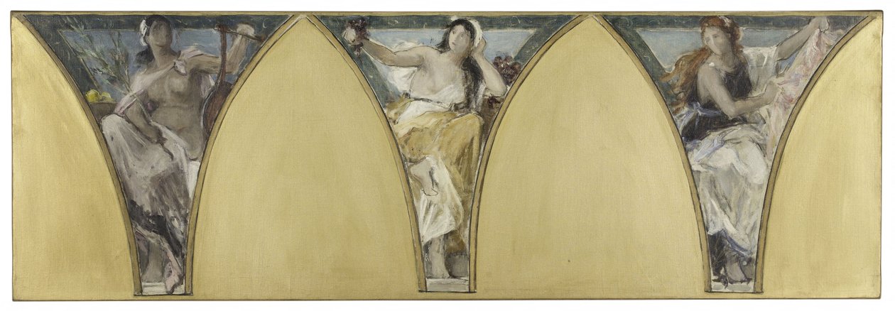 Boceto para el Ayuntamiento de París: Languedoc. Gascuña. Lyonnais, hacia 1888 (óleo sobre lienzo) de Jacques Fernand Humbert